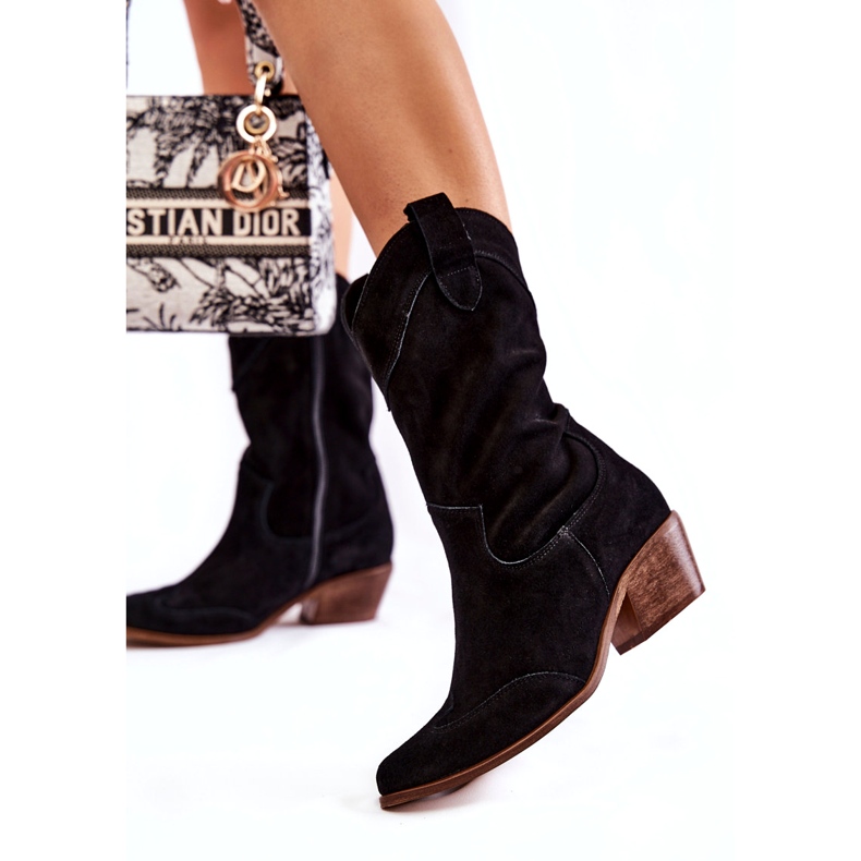 Botas Ante Botas Vaqueras Lewski Shoes 3198 Negro 2