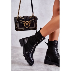 PG1 Botas De Mujer Con Calcetín Atado Negro Livaro 1