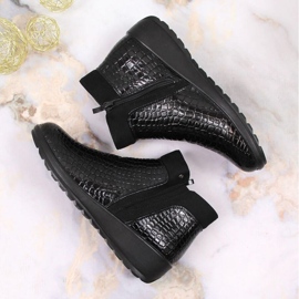 Botas cuña, crochet aislado T.Sokolski W SCA176A negro 5