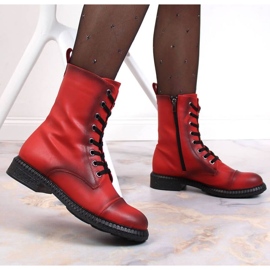 Botas con cordones y cremallera aislante T.Sokolski W SCA178B rojo 3