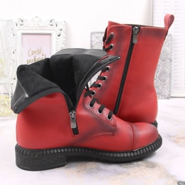 Botas con cordones y cremallera aislante T.Sokolski W SCA178B rojo 6