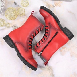 Botas con cordones y cremallera aislante T.Sokolski W SCA178B rojo 7