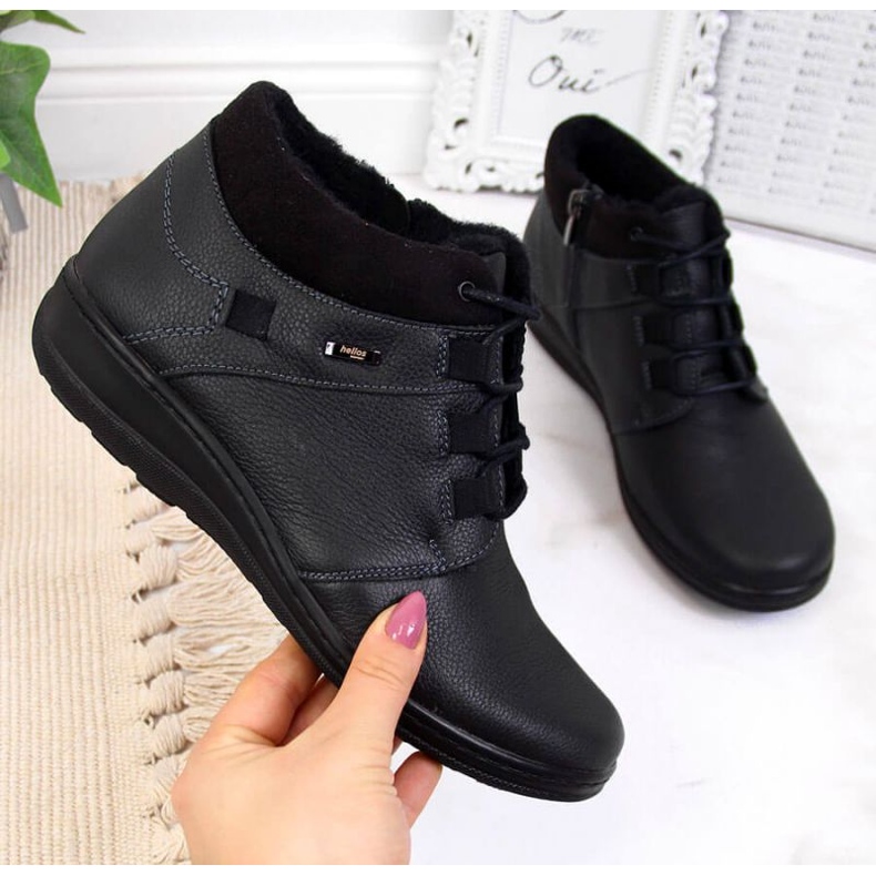 Botas de piel con aislamiento Helios W H521A negro 1 Botas de piel con aislamiento Helios W H521A negro 1