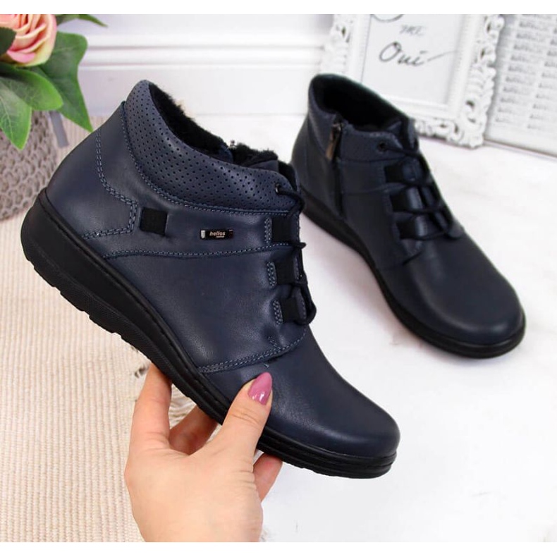 Botas de piel con aislamiento Helios W H521B azul marino 1 Botas de piel con aislamiento Helios W H521B azul marino 1