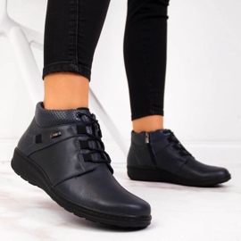 Botas de piel con aislamiento Helios W H521B azul marino 2 Botas de piel con aislamiento Helios W H521B azul marino 2