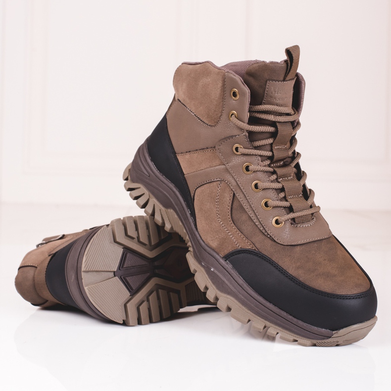 SHELOVET Botas de invierno para hombre con pelo. beige 1