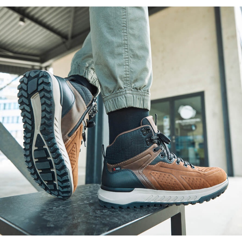 Zapatos marrones de hombre Rieker U0161-42 marrón 1