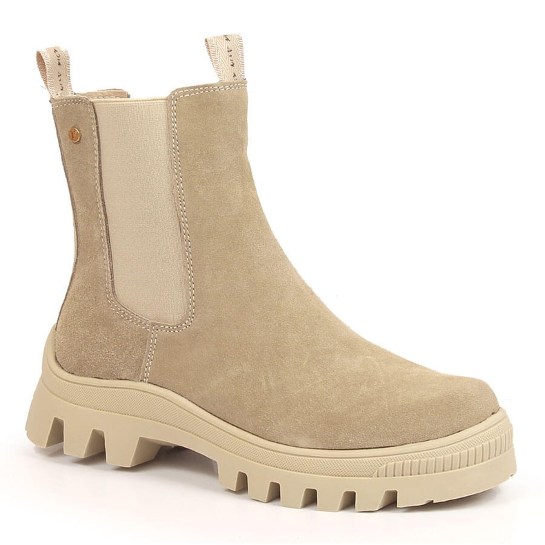 Botas Jodhpur de piel y ante, con aislamiento beige Filippo 1
