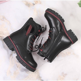 Botas negras NEWS para niñas con aislamiento de lana de oveja negro 4