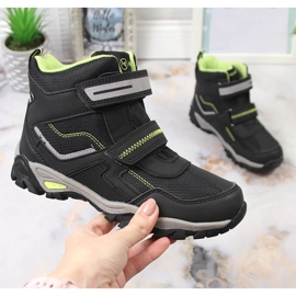 Zapatos McKeylor negros con velcros para niño verde 1
