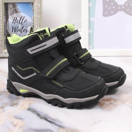 Zapatos McKeylor negros con velcros para niño verde 2