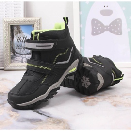 Zapatos McKeylor negros con velcros para niño verde 3
