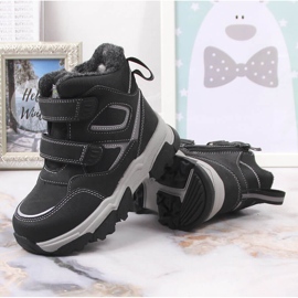 News Botas de invierno para niño, con aislamiento de lana de oveja, negras negro 3