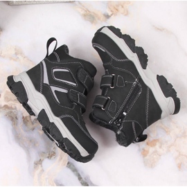 News Botas de invierno para niño, con aislamiento de lana de oveja, negras negro 4