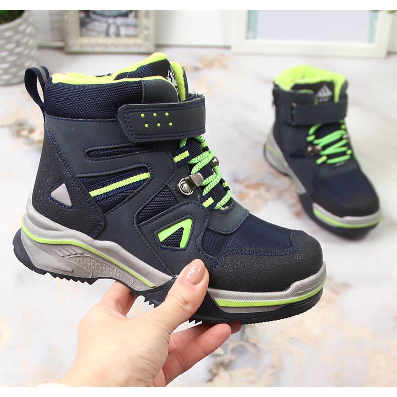 News Zapatos de niño con aislamiento de lana de oveja azul marino negro verde 1