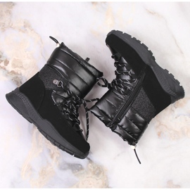 News Botas de nieve para niña con aislamiento de lana de oveja negras negro 4