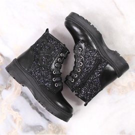 Botas para niñas brocado insuladas negras Potocki negro 4