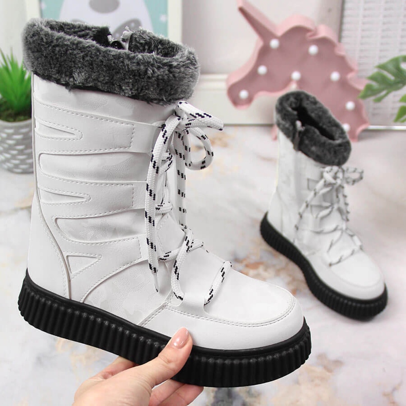 Zapatos de niña con pelo blanco Potocki 1