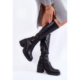 Sergio Leone Botas Calientes Mujer Piel Con Cremallera Negro Slavis 2