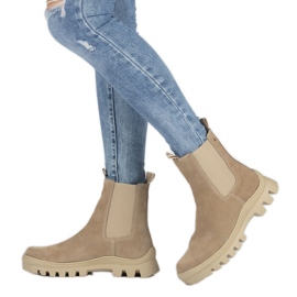 Botas Jodhpur de piel y ante, con aislamiento beige Filippo 10