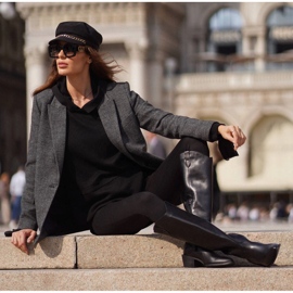 Marco Shoes Botas cowboy Iolanda con costuras decorativas negro 10
