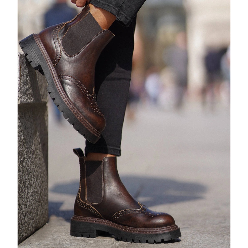 Marco Shoes Botines Chelsea de Marco marrón 1