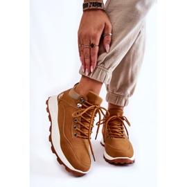 PA1 Zapatos De Trekking Abrigados Mujer Trappers Camel Otto marrón 3