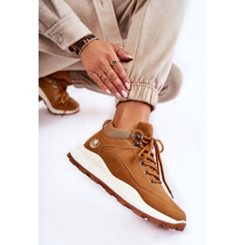 PA1 Zapatos De Trekking Abrigados Mujer Trappers Camel Otto marrón 6