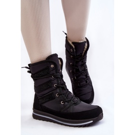 Botas de nieve con cordones para mujer Progress PROGJ-22-134 Negro 4