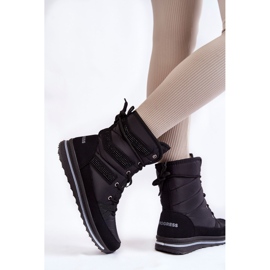 Botas de nieve con cordones para mujer Progress PROGJ-22-134 Negro 3