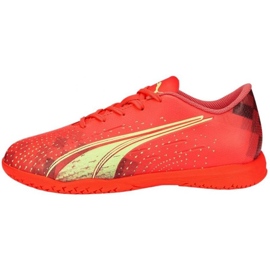 Puma Ultra Play It Jr 106927 03 botas de fútbol rojo naranjas y tintos 2