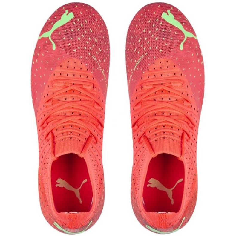 Puma Future 3.4 FG / AG Jr 107010 03 botas de fútbol naranja naranjas y rojos 1