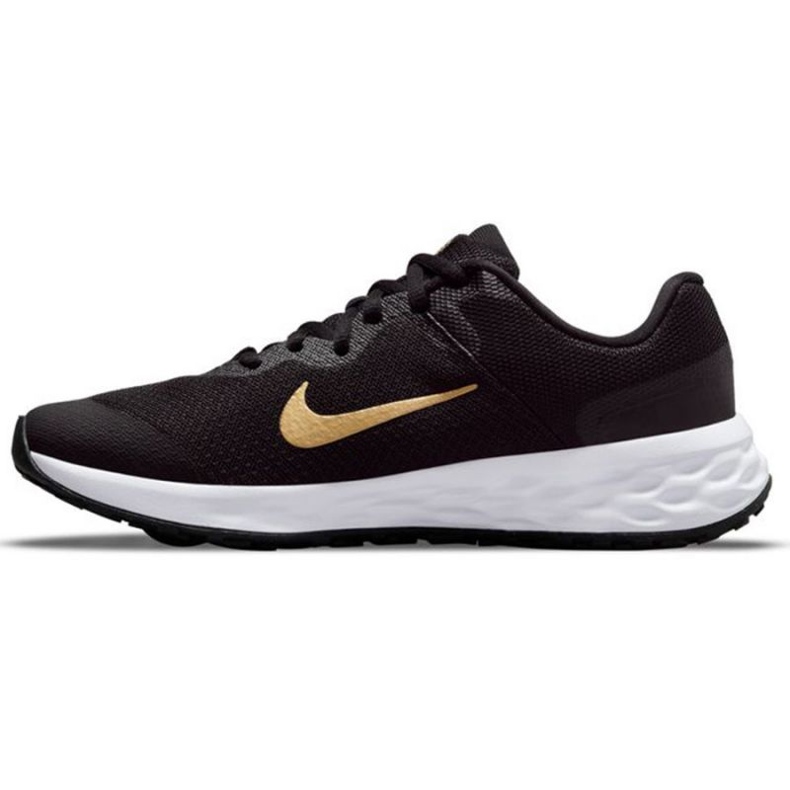 Nike Revolution 6 Jr DD1096 002 zapatillas de running negro dorado 1