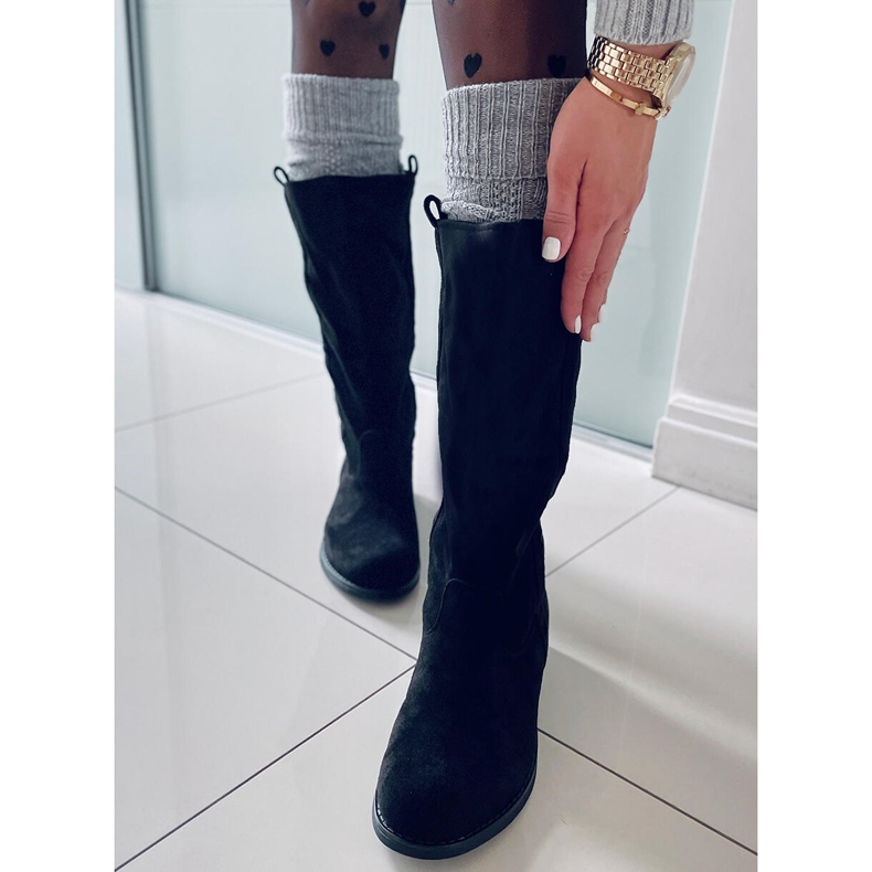 BM Botas con parte superior recta Unnu Black negro 2