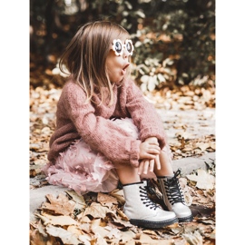 FR1 Botas Infantiles Cálidas Con Cremallera Lacado Plata Goopy 9