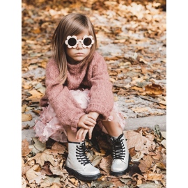 FR1 Botas Infantiles Cálidas Con Cremallera Lacado Plata Goopy 1