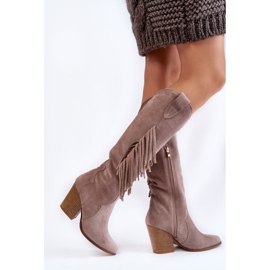 Lewski Shoes Botas Vaqueras Mujer Ante Lewski 3094 / F Gris 4