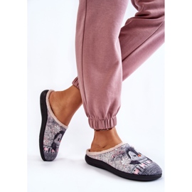 Pantuflas de Estar por Casa Mujer Pingüinos Inblu EC-81-025 Gris beige 6