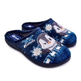 Pantuflas de Estar por Casa Mujer Pingüinos Inblu EC-81-004 Azul Marino 7