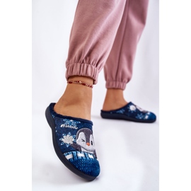 Pantuflas de Estar por Casa Mujer Pingüinos Inblu EC-81-004 Azul Marino 3