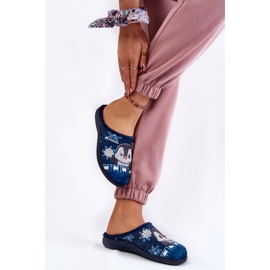 Pantuflas de Estar por Casa Mujer Pingüinos Inblu EC-81-004 Azul Marino 4