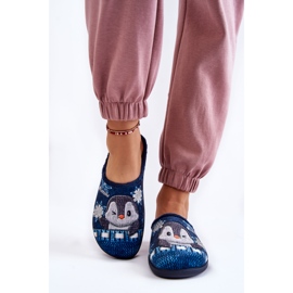 Pantuflas de Estar por Casa Mujer Pingüinos Inblu EC-81-004 Azul Marino 5