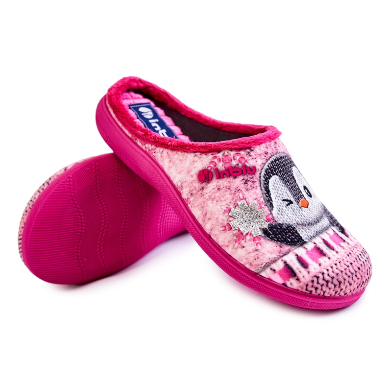 Pantuflas de Estar por casa Mujer Pingüinos Inblu EC-81-023 Rosa rosado 1
