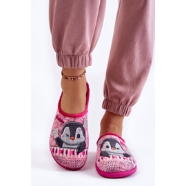 Pantuflas de Estar por casa Mujer Pingüinos Inblu EC-81-023 Rosa rosado 5