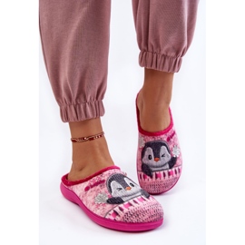 Pantuflas de Estar por casa Mujer Pingüinos Inblu EC-81-023 Rosa rosado 6