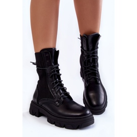 PA1 Botas de Mujer con Cordones Workers Black Marlissa negro 5