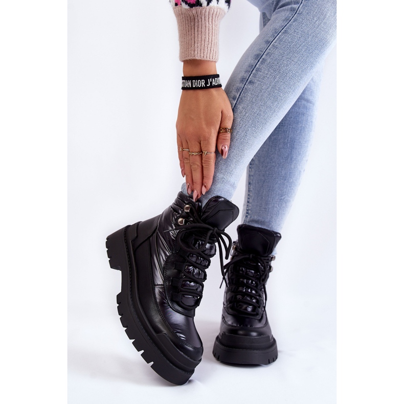 Sergio Leone Botas De Mujer En La Plataforma Negro Nerina 1