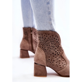 Botas caladas Lewski Shoes 3166 Cappucino marrón 5