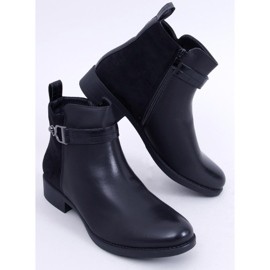 BM Botines Chelsea de mujer plena flor y ante, Amil Black negro 3