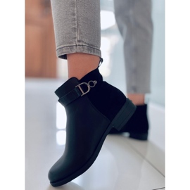 BM Botines Chelsea de mujer plena flor y ante, Amil Black negro 1